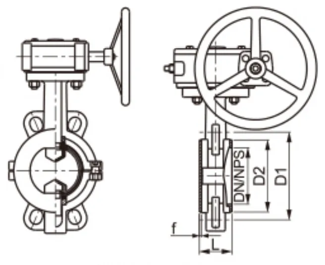 衬氟D371对夹蝶阀