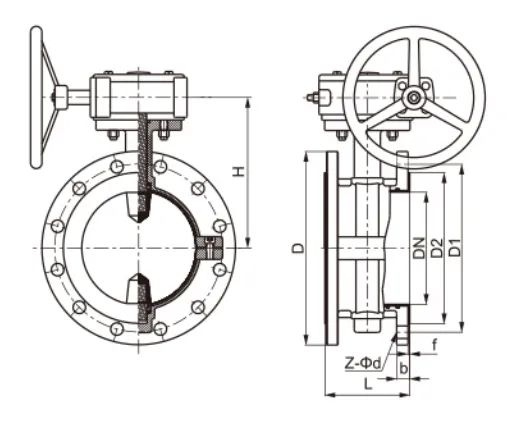 衬氟法兰式蝶阀