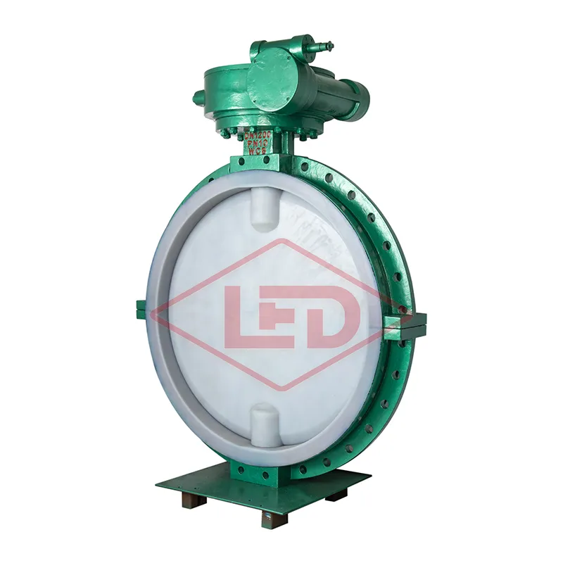 大口径衬氟对夹蝶阀